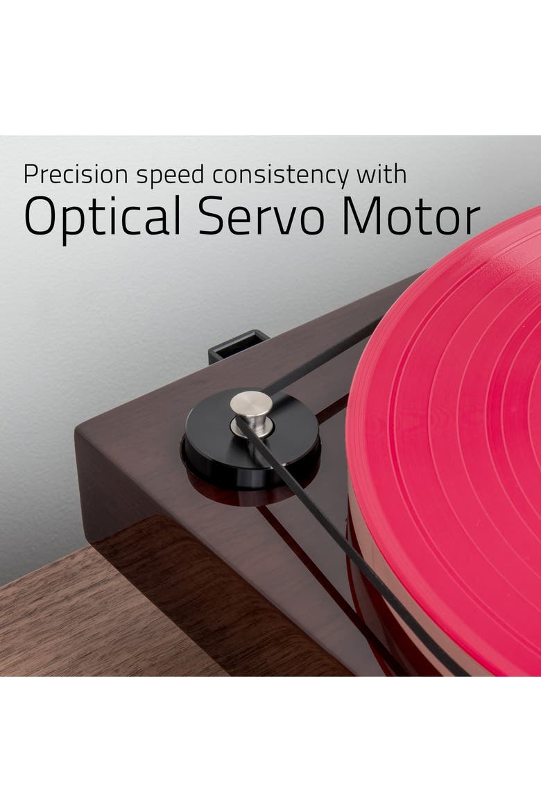 Reference High Fidelity Vinyl Turntable Record Player Ortofon Cartridge, Alternate, color, Walnut