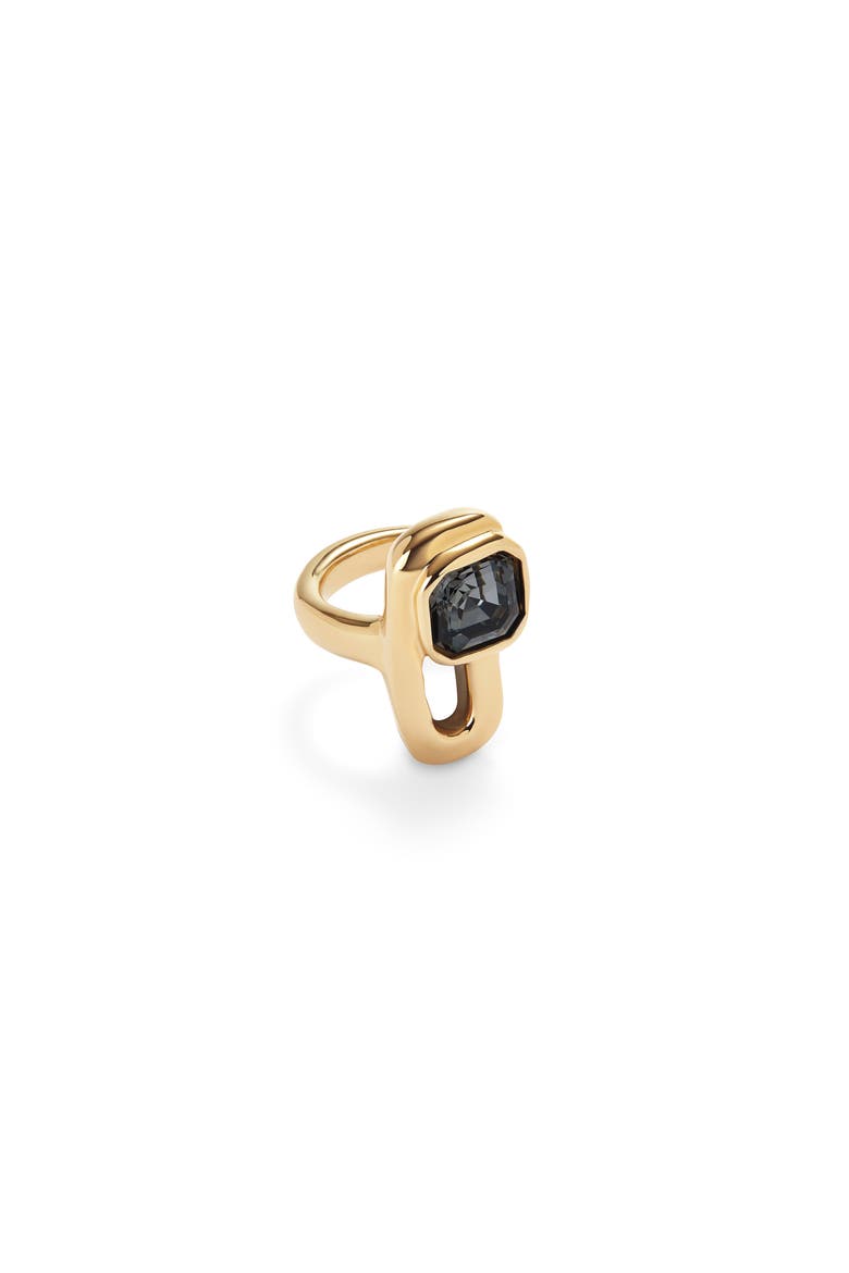 Ring with Negro Crystals, Main, color, Gold
