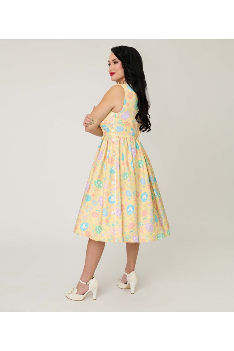 Livvie Swing Dress, Alternate, color, Yellow Egg Print