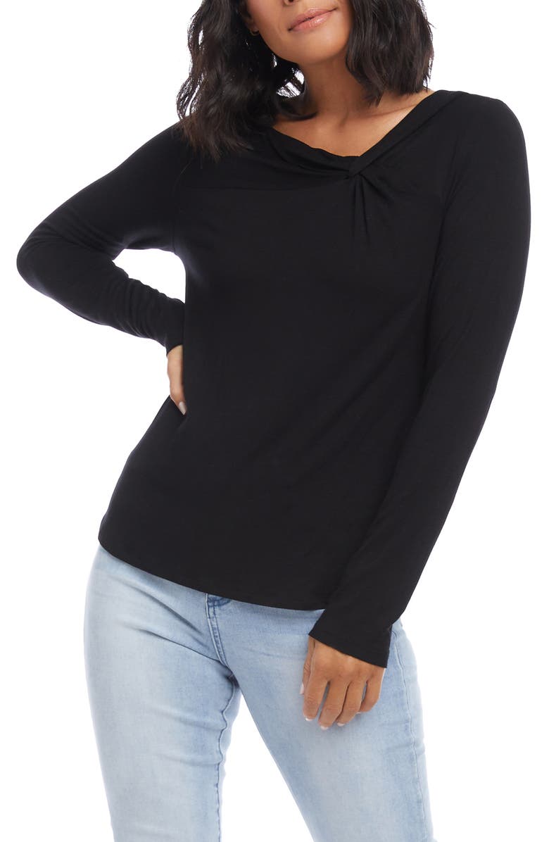 Karen Kane Twist Neck Top, Main, color,
