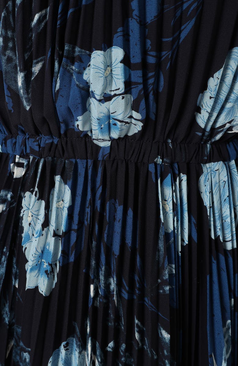 Petal & Pup Hilary Floral Cold Shoulder Long Sleeve Maxi Dress, Alternate, color, Blue Floral