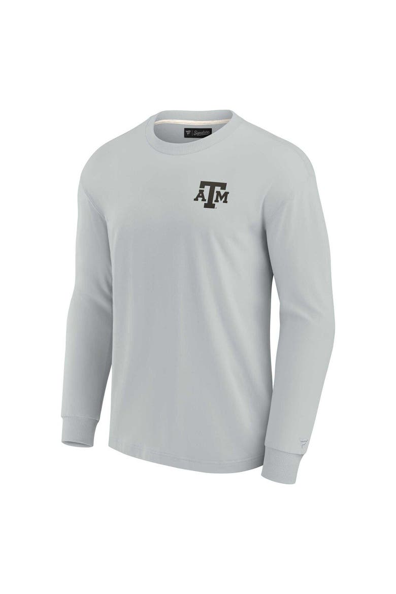 Unisex Fanatics Signature Gray Texas A&M Aggies Elements Super Soft Long Sleeve T-Shirt, Alternate, color, Gray