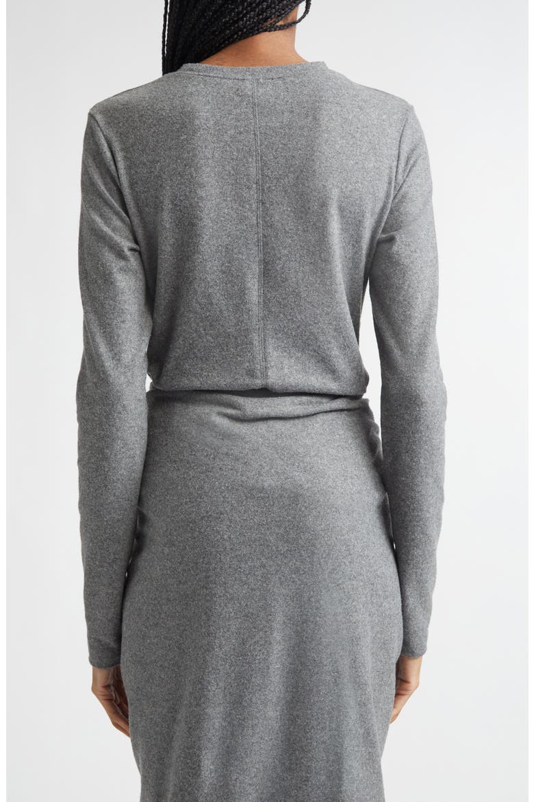 Jeldia Twisted Front Midi Skirt, Alternate, color, GREY