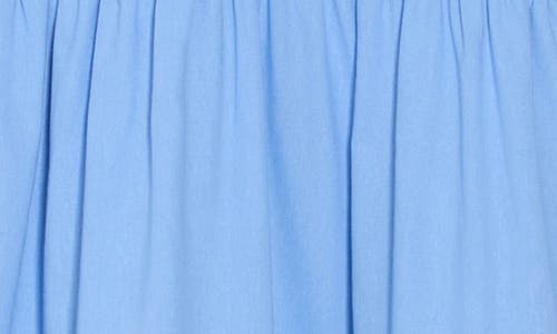 Stitchdrop Duxbury Tiered Cotton Dress In Blue Wave