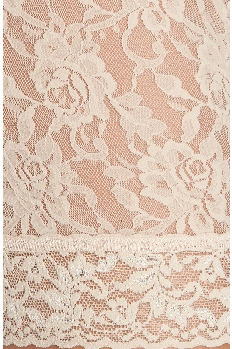 Sheer Signature Lace Bike Shorts, Alternate, color, CHAI