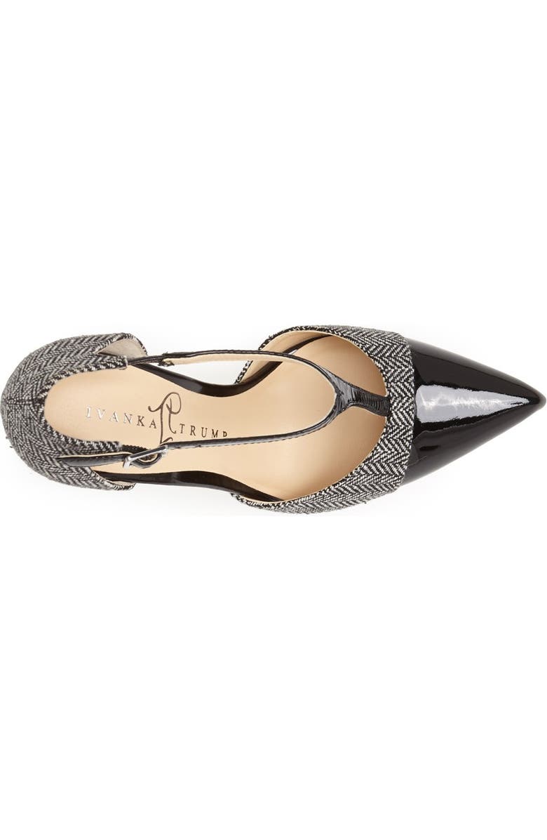 Ivanka Trump 'Camela' T-Strap Pointy Cap Toe Pump, Alternate, color,