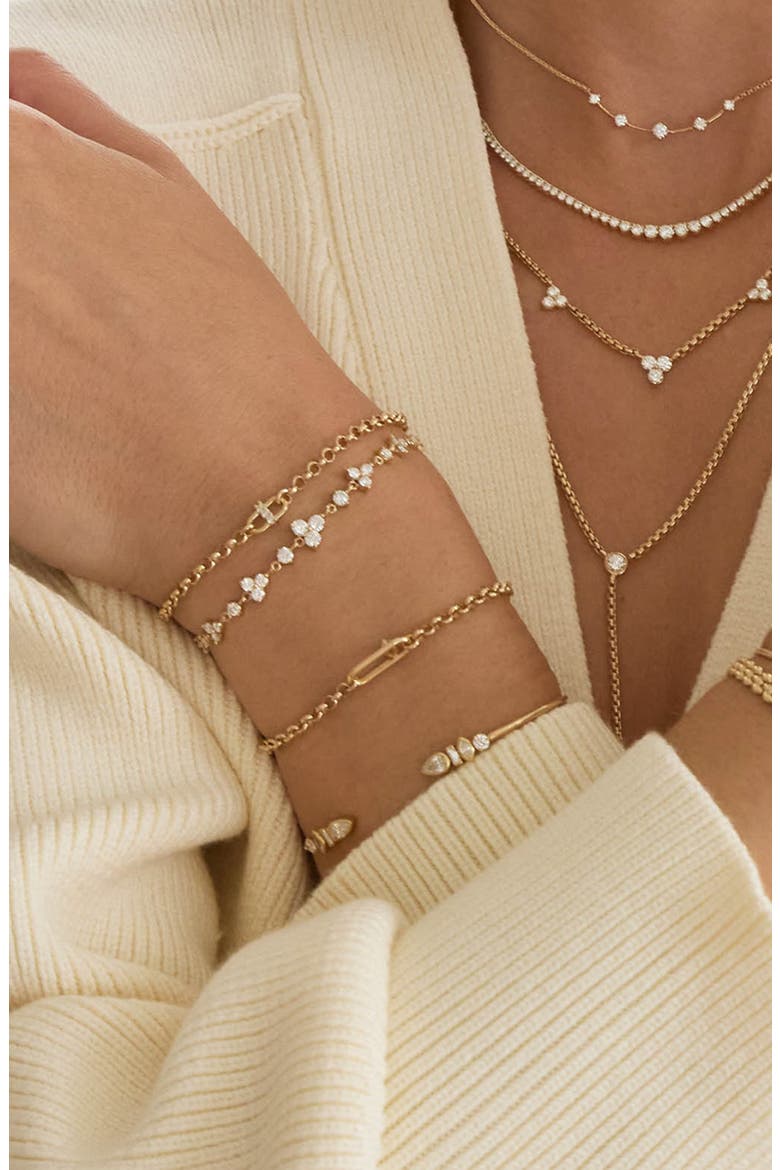 Diamond Link Rolo Chain Bracelet, Alternate, color, 14K YELLOW GOLD