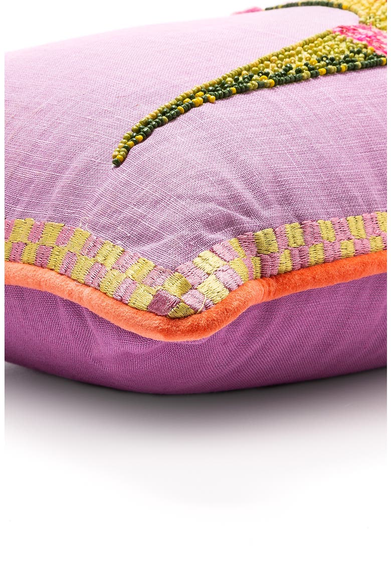 Patience Brewster Gloria Alligator Lumber Pillow, Alternate, color, PINK