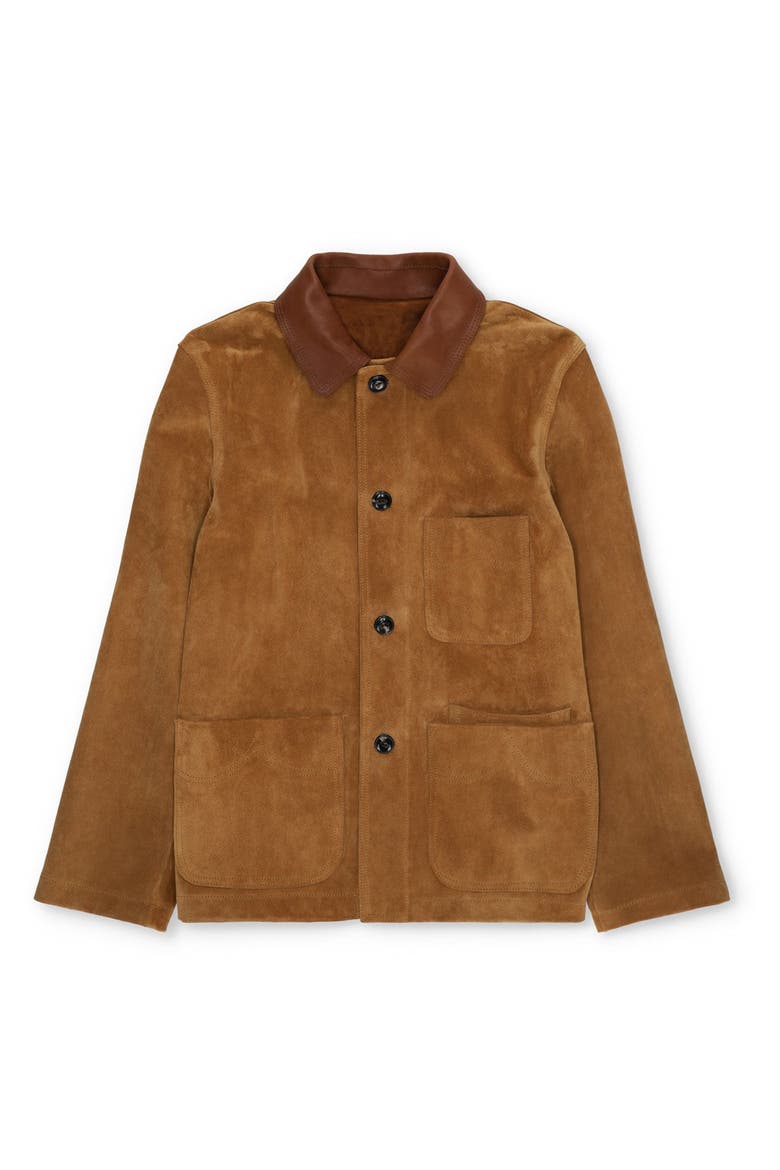 Montana Suede Leather Jacket, Main, color, CAMEL