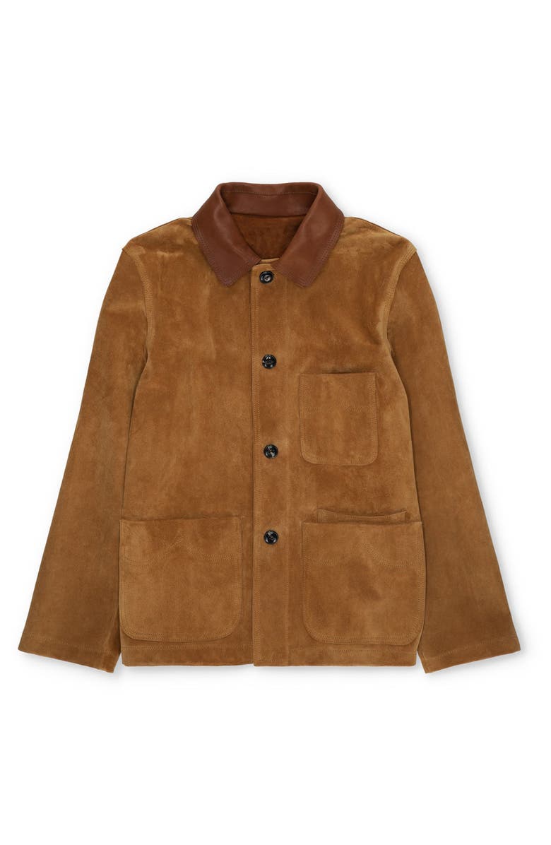 Fortela Montana Suede Leather Jacket, Main, color, Camel