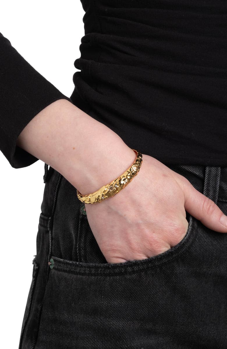 Alexis Bittar Brut Crystal Molten Cuff Bracelet, Alternate, color, 