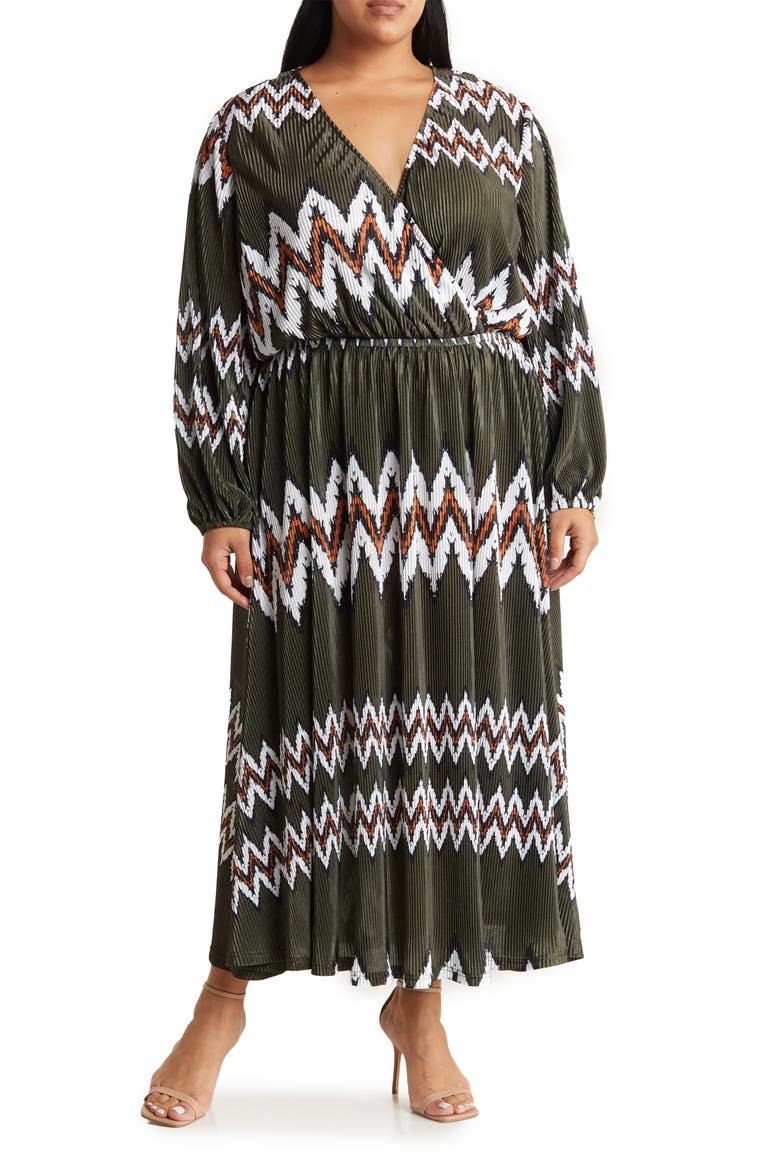Aruba Long Sleeve Maxi Dress, Main, color, DEEP DEPTHS/WHITE