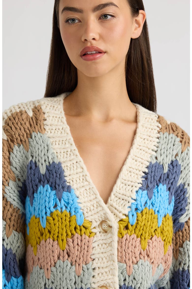 Chunky Stitch Cardigan, Alternate, color, BLUE MULTI
