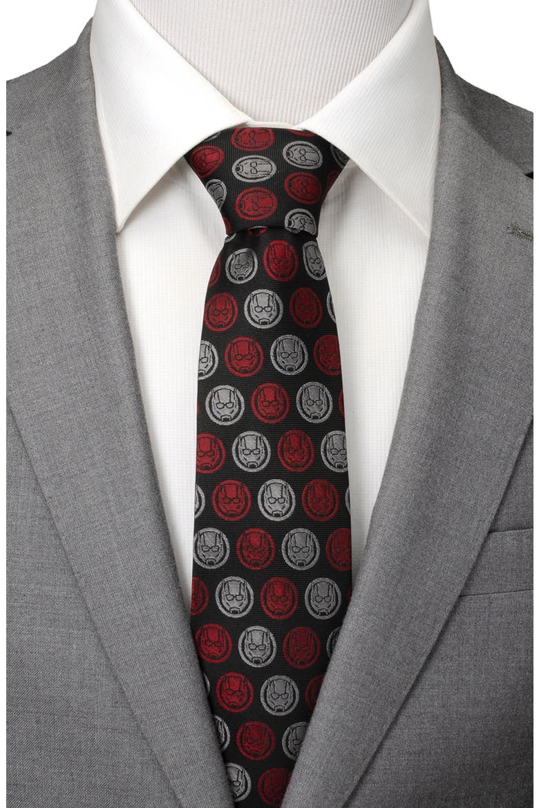 Medallion Silk Blend Tie, Alternate, color, GRAY