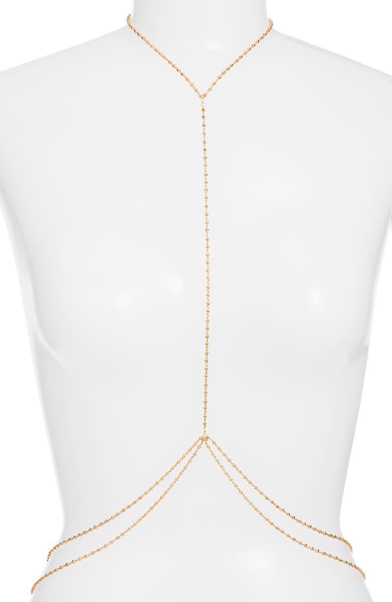 VIDAKUSH Double Satellite Body Chain, Main, color, Gold