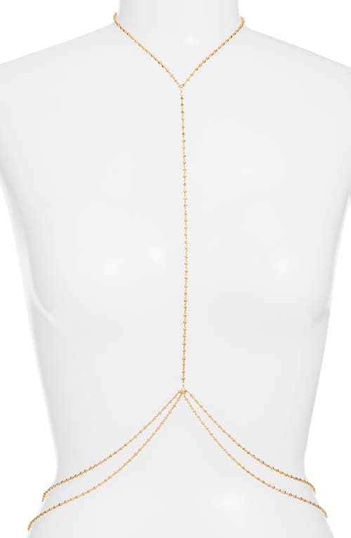 VIDAKUSH Double Satellite Body Chain in Gold 