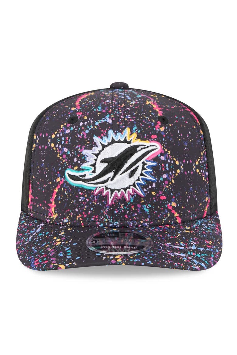Men's New Era Black Miami Dolphins 2025 NFL Crucial Catch 9SEVENTY Adjustable Hat, Alternate, color, Black
