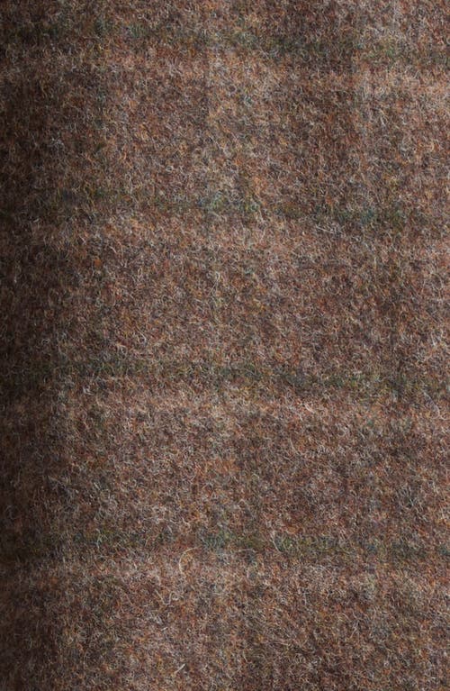 Our Legacy Whale Plaid Wool Coat In Brown