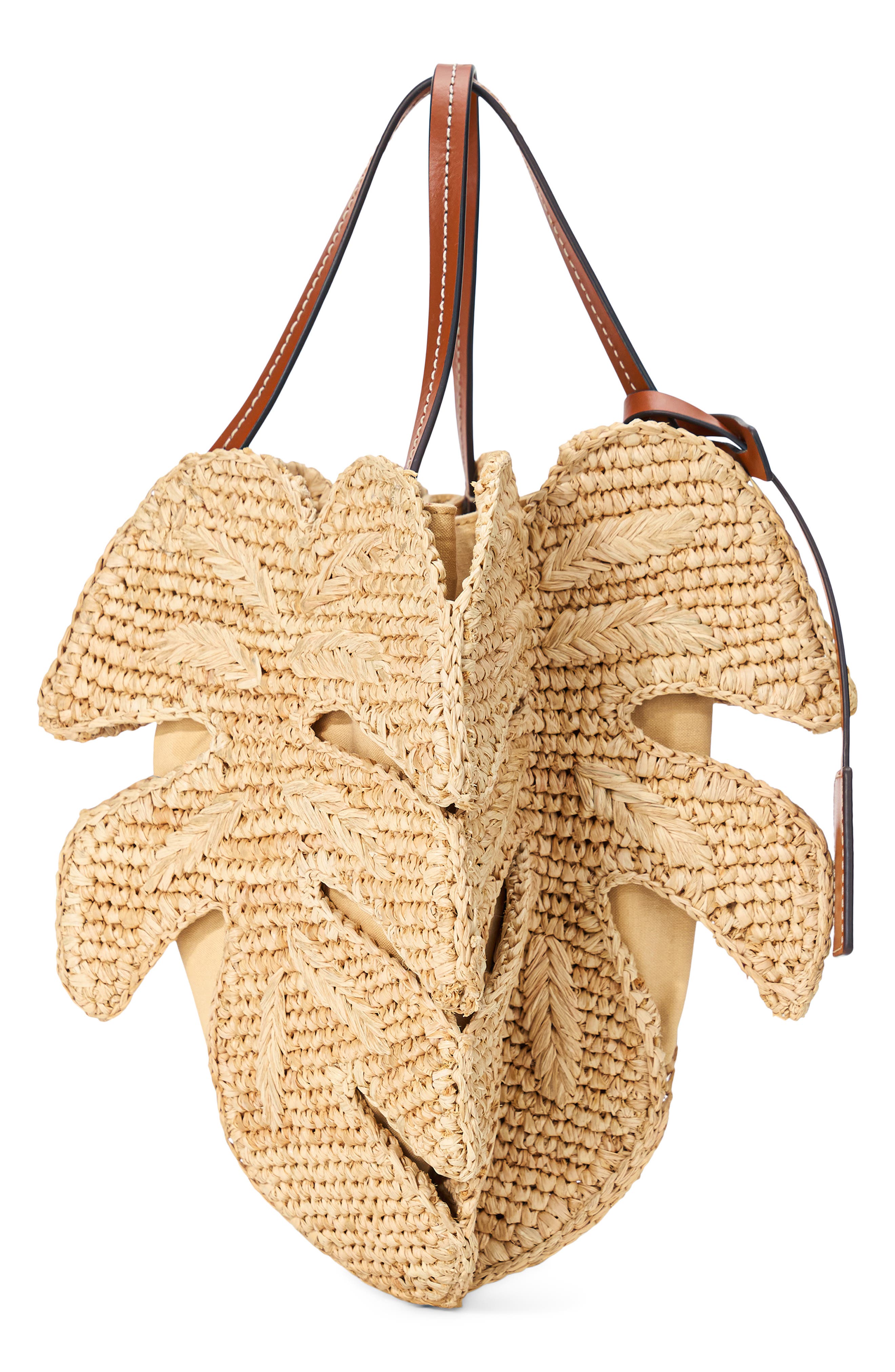 STAUD Palm Raffia Handbag, Alternate, color, Natural/ Tan