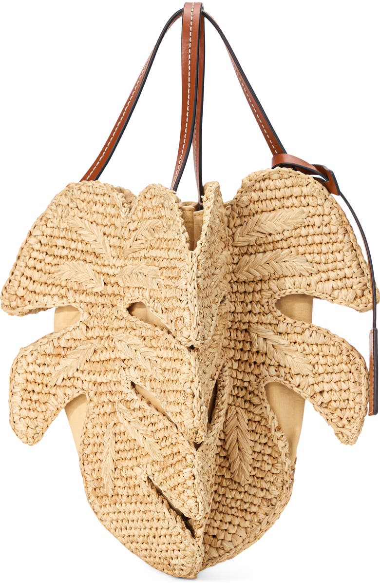 STAUD Palm Raffia Handbag, Alternate, color, Natural/ Tan