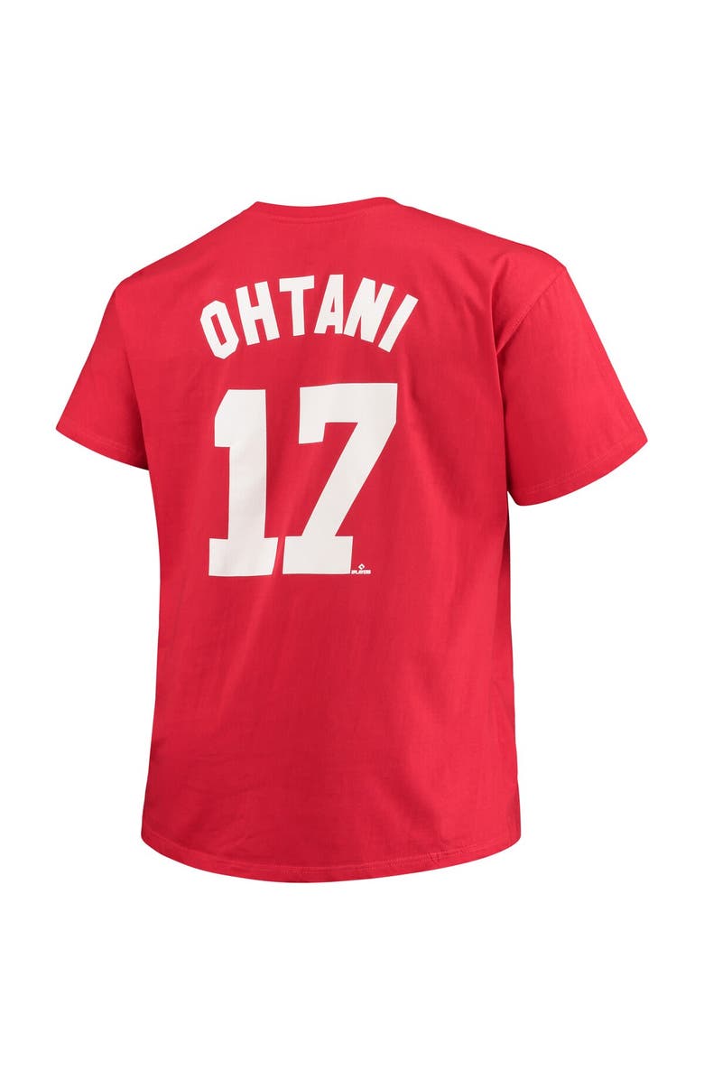 PROFILE Men's Shohei Ohtani Red Los Angeles Angels Big & Tall Name & Number T-Shirt, Alternate, color, 