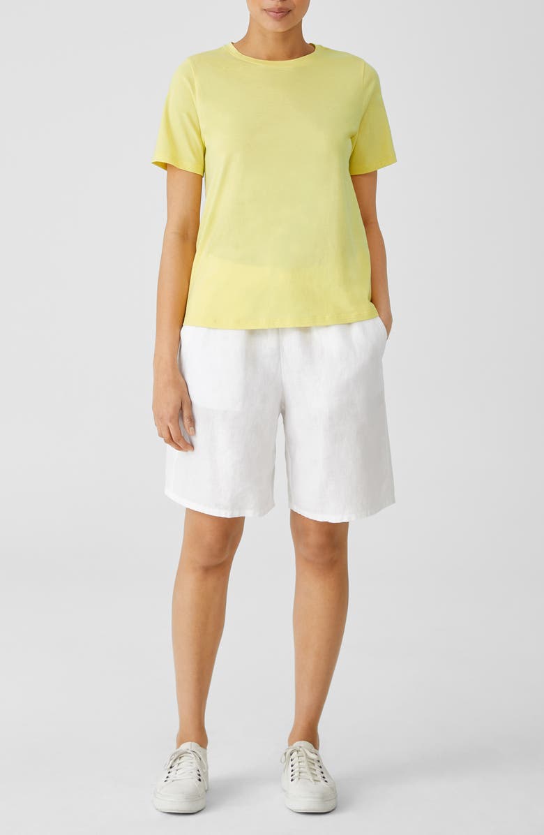 Eileen Fisher Organic Cotton T-Shirt, Alternate, color, Citrus