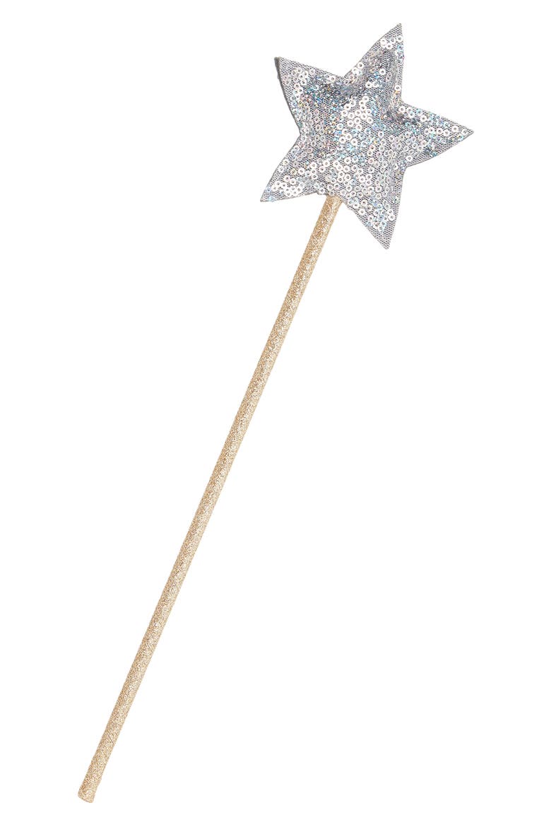 Kids' Star Sequin Wand, Main, color, SILVER