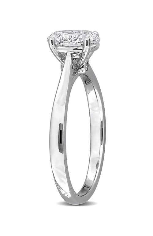 Created Forever Oval Cut Lab-grown Diamond Solitaire Ring In Gray