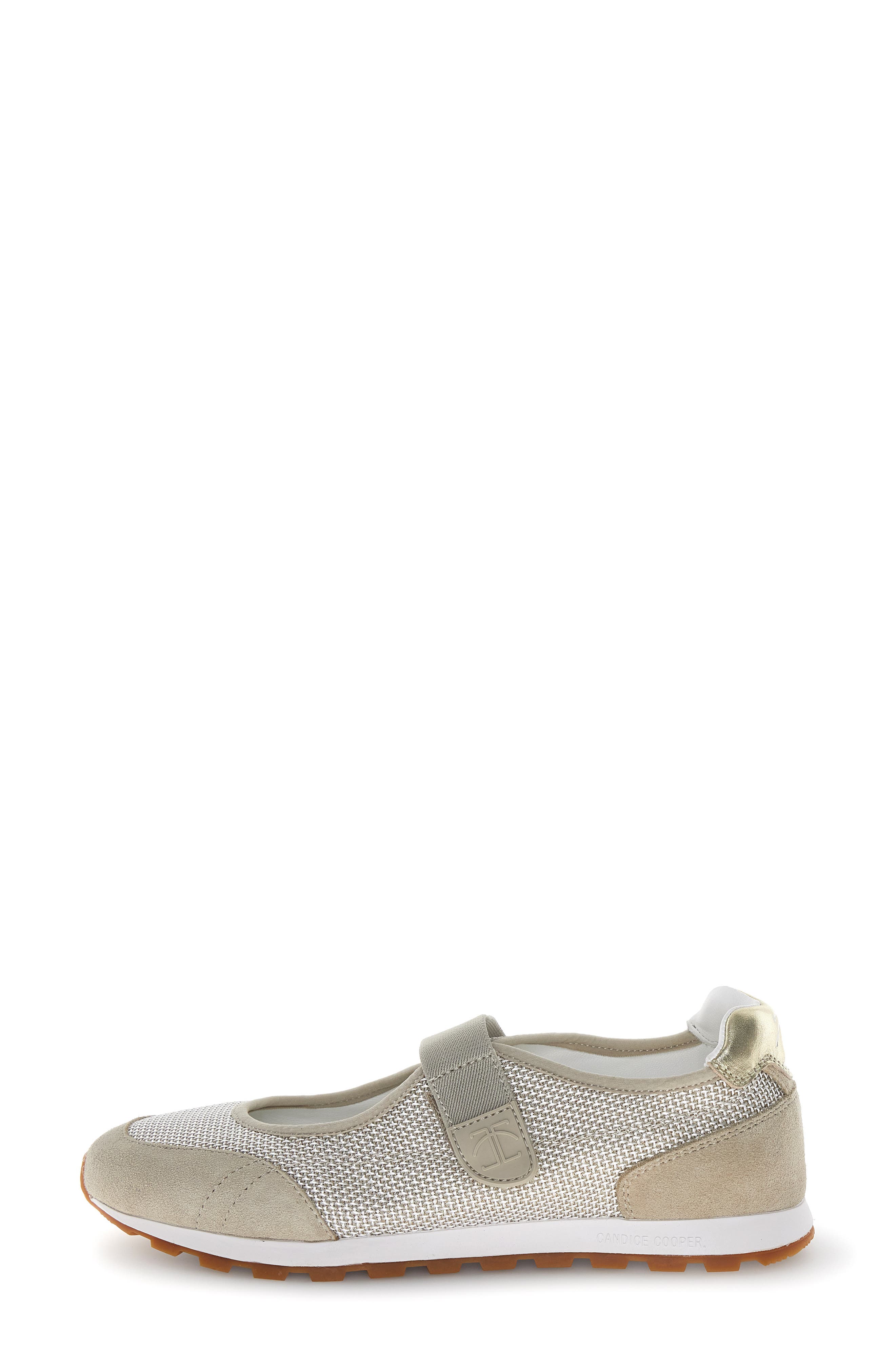 Candice Cooper Plume Mary Jane Sneaker, Alternate, color, Beige Platinum