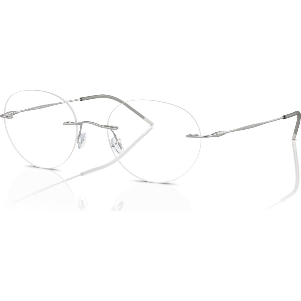 Giorgio Armani 50mm Phantos Optical Glasses In Silver
