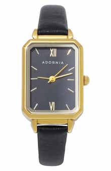Geneva Faux Leather Strap Watch, 27mm x 20mm