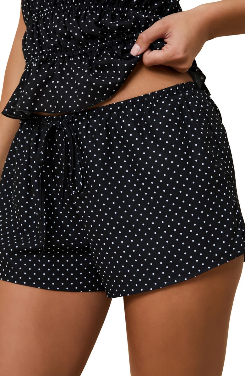 Solid & Striped The Remi Tie Waist Shorts, Alternate, color, Noir