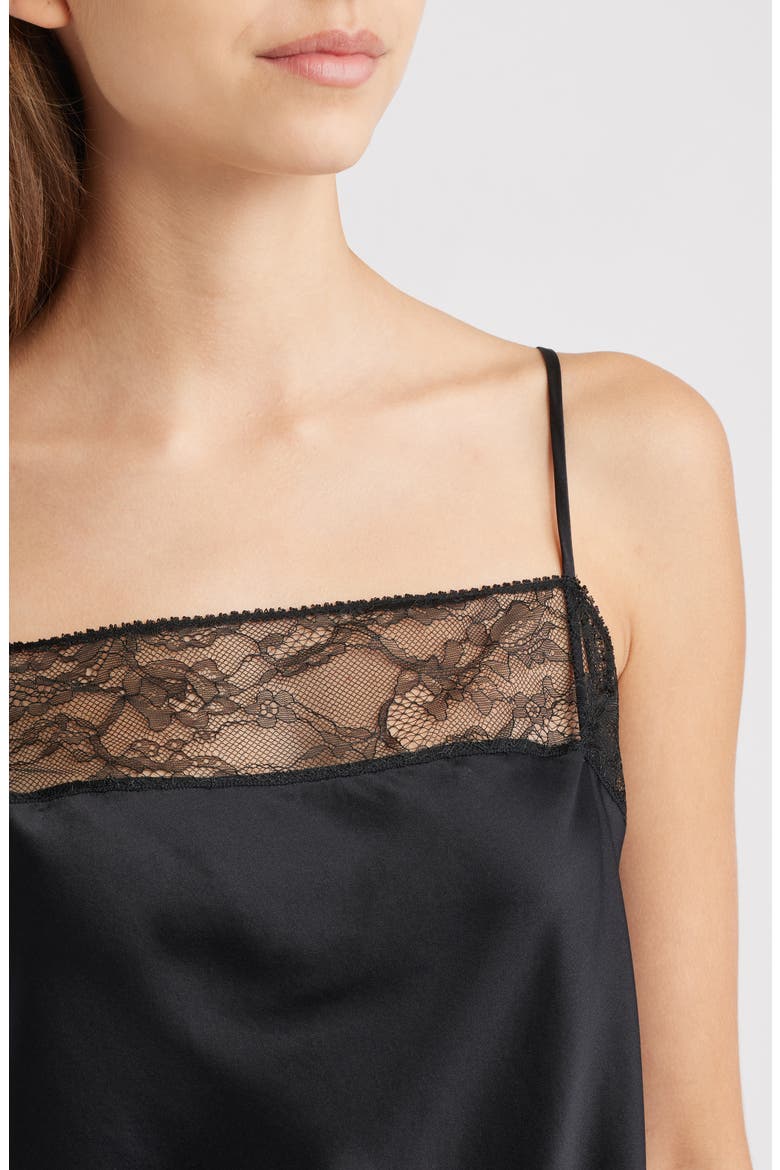 FRAME The Lace Inset Silk Satin Camisole (Women) | Nordstrom
