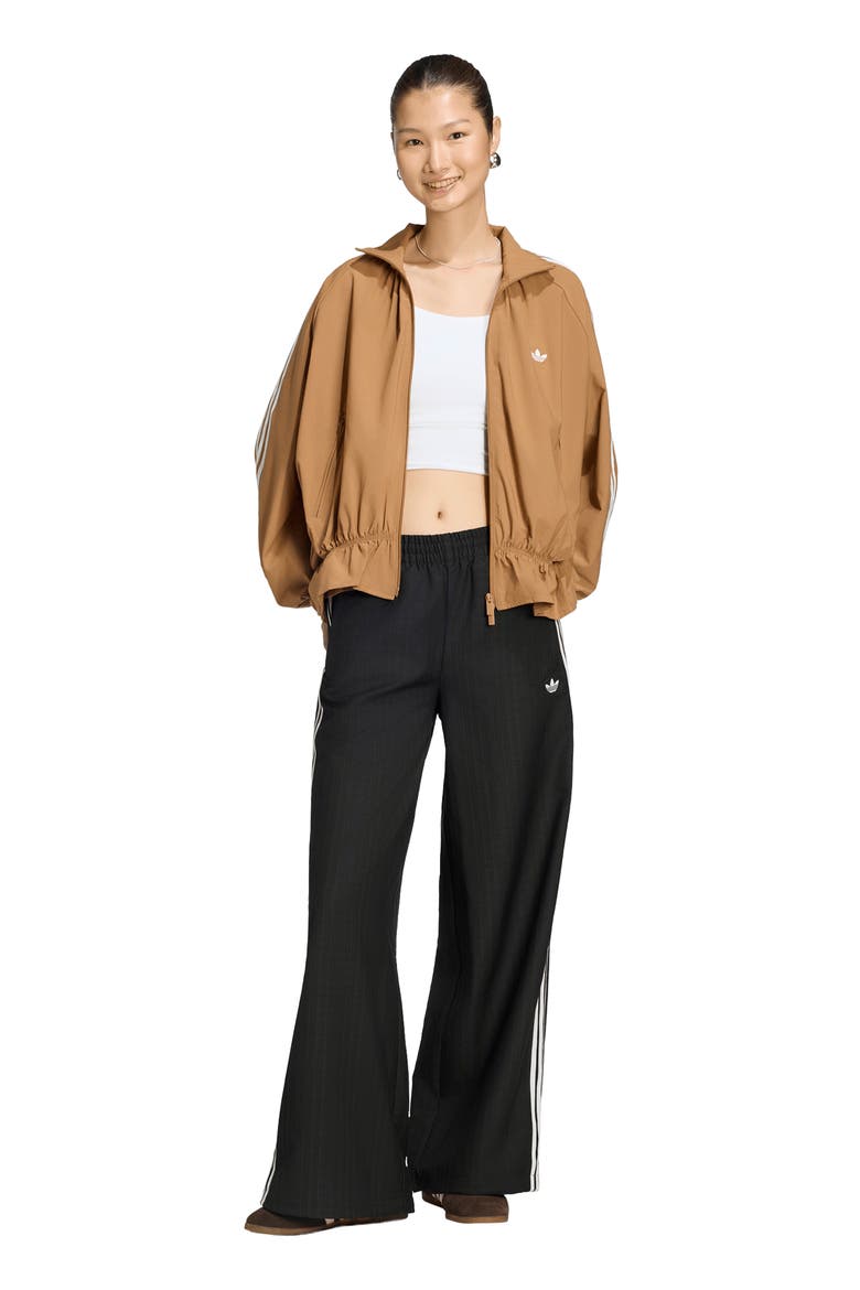 Loose Check Track Pants, Alternate, color, BLACK