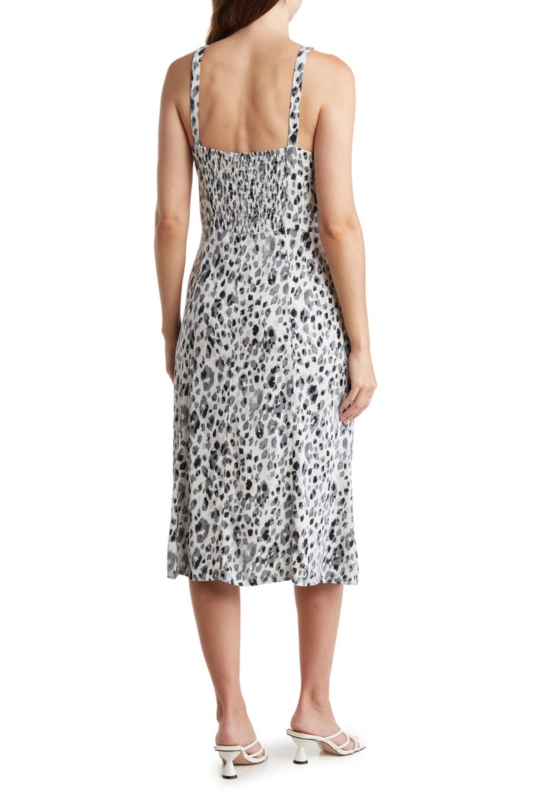 Heather Sleeveless Square Neck Dress, Alternate, color, BLACK