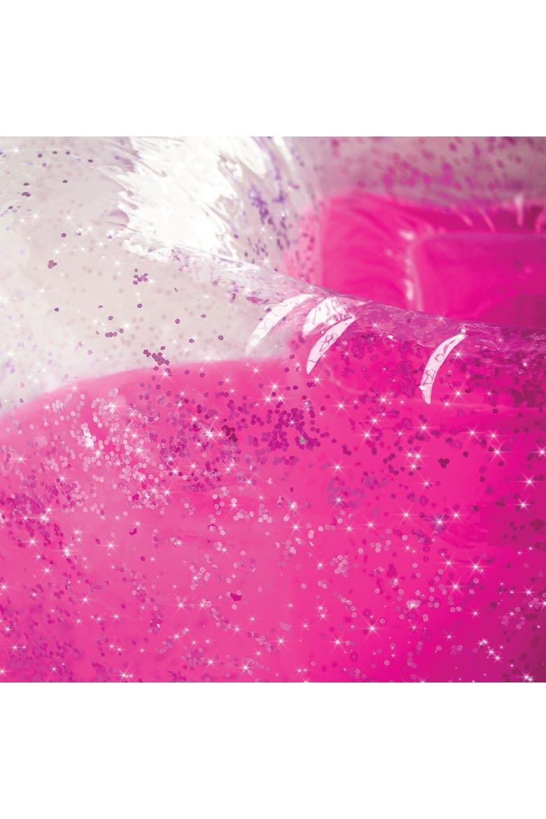Pink Glitter Confetti Inflatable Chair Sparkle, Alternate, color, Multicolored