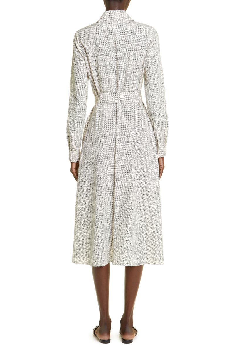 Lafayette 148 New York Abstract Print Long Sleeve Belted Shirtdress, Alternate, color, 