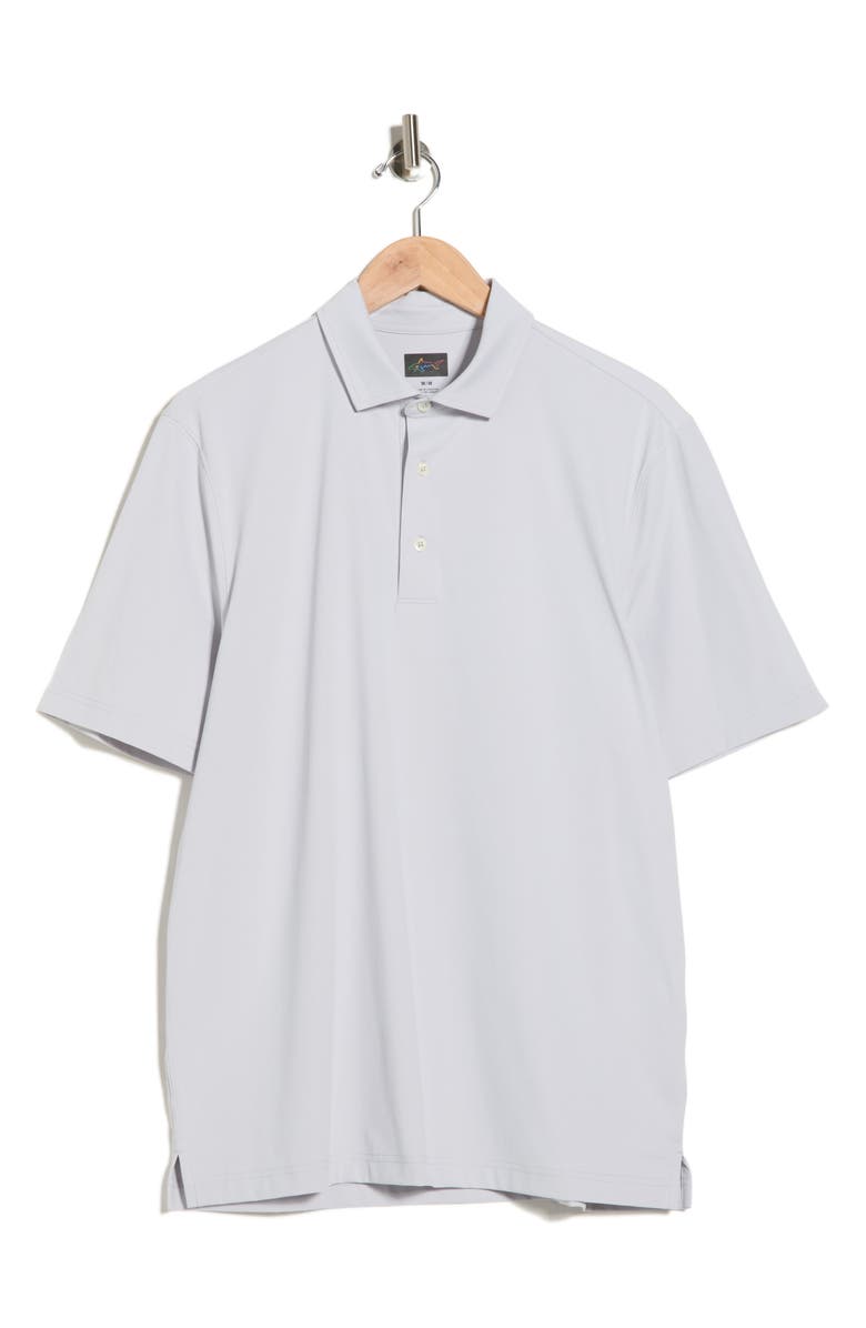 Greg Norman Tournament Textured Solid Knit Polo, Alternate, color, Shark Grey