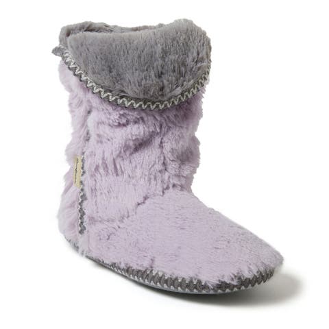 Beth Faux Fur Fold Down Fuzzy Bootie Slipper (Women)