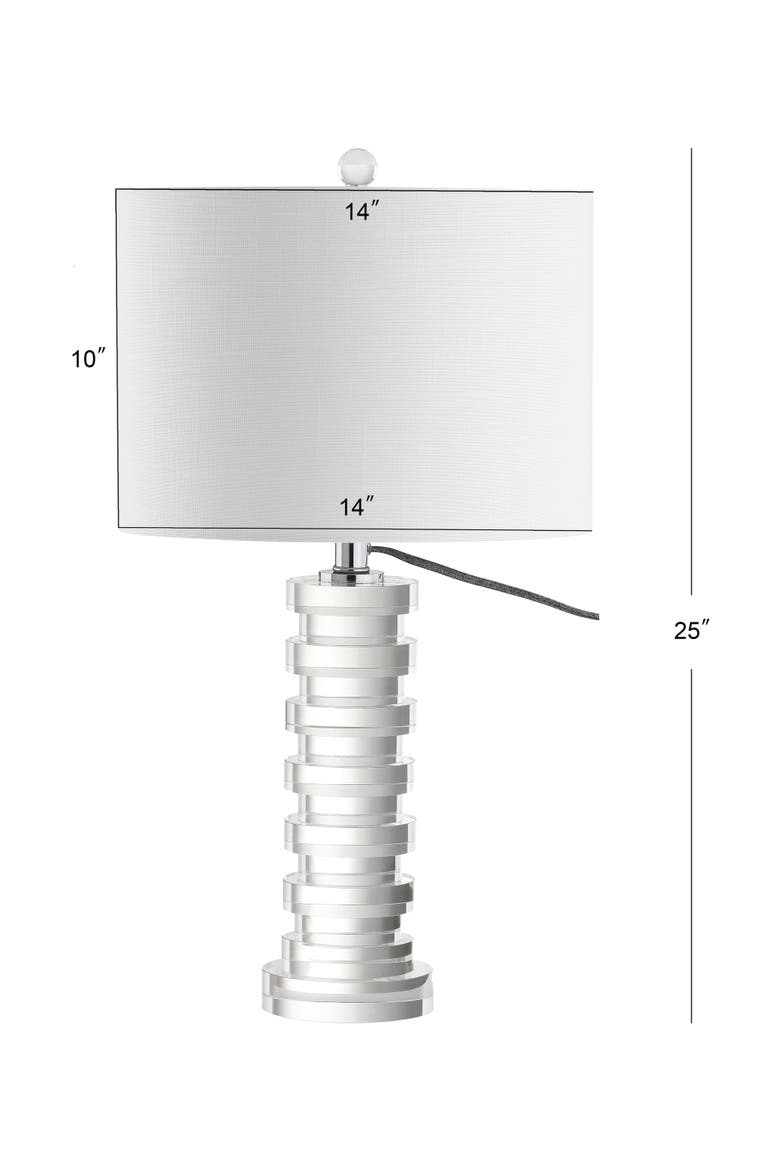 Sasha 25" Crystal LED Table Lamp, Clear, Alternate, color, Clear