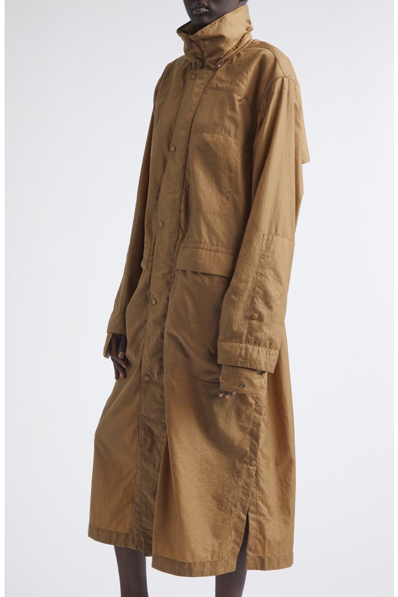 Water Repellent Hooded Raincoat, Alternate, color, CARDAMOM