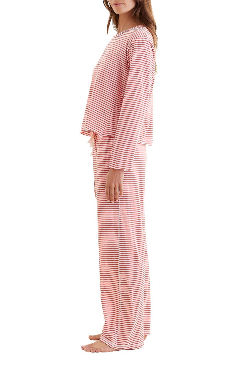 Papinelle Jada Stripe Organic Cotton Pajama Pants, Alternate, color, 
