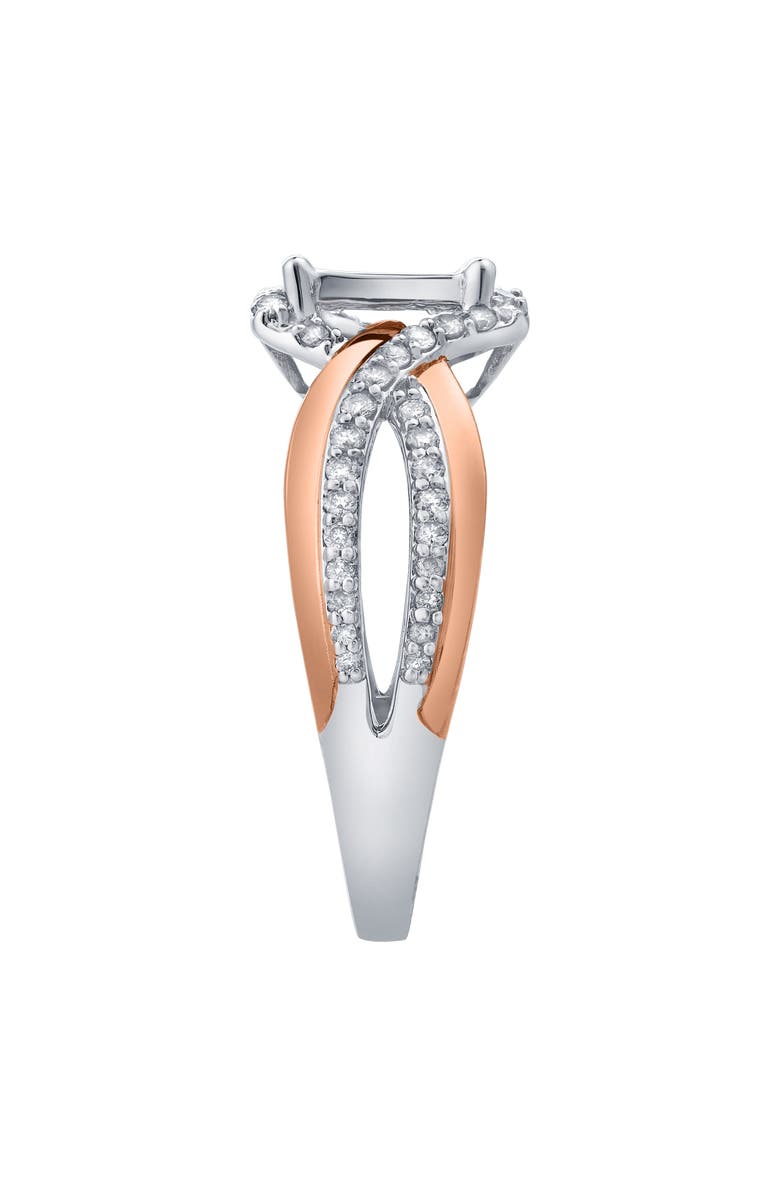 LuvMyJewelry Blush Entwine 0.65 Ct 10K Gold Diamond Ring, Alternate, color, 10K White Gold