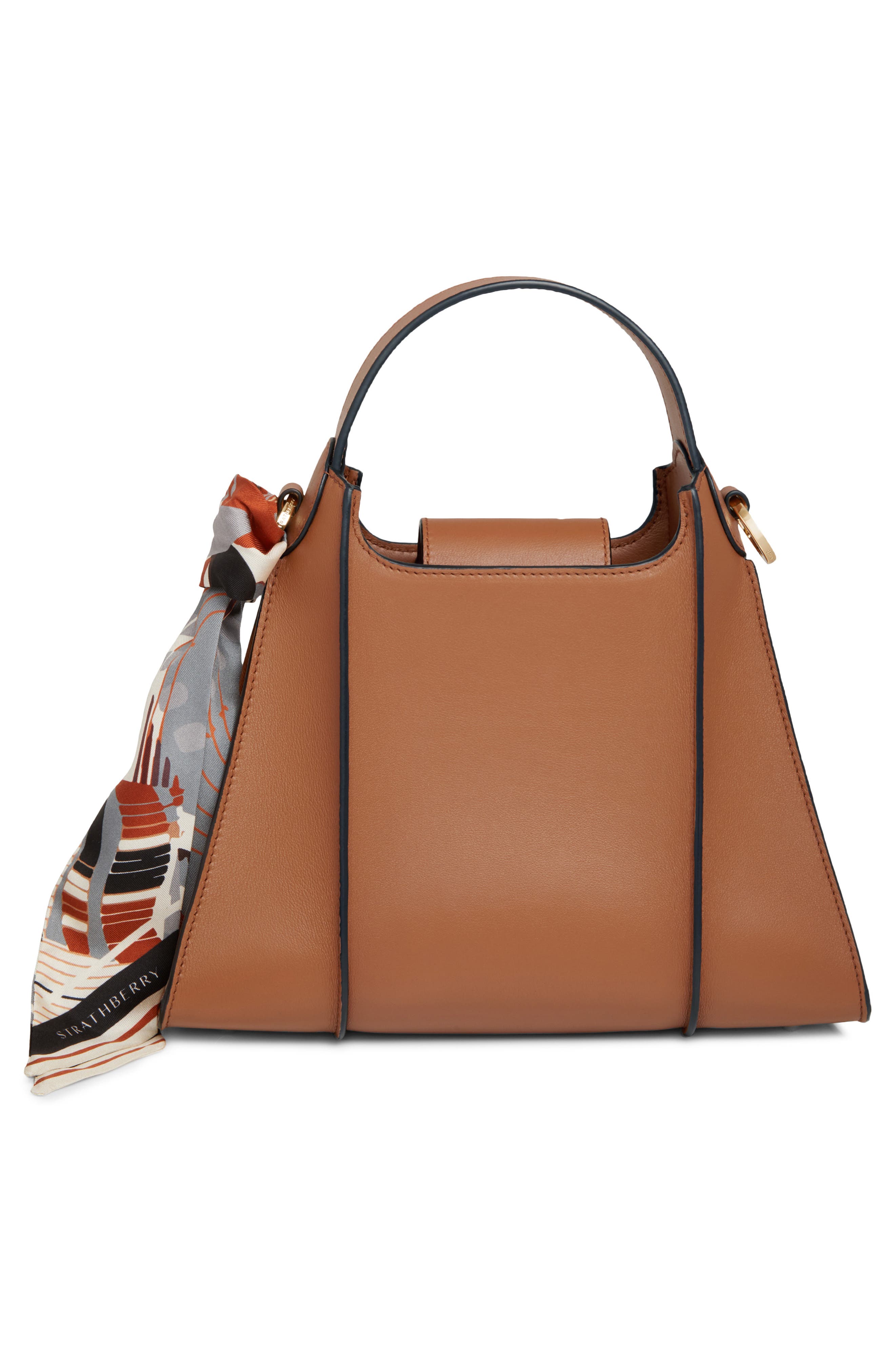 Arkshell Leather Top Handle Bag, Alternate, color, CHESTNUT