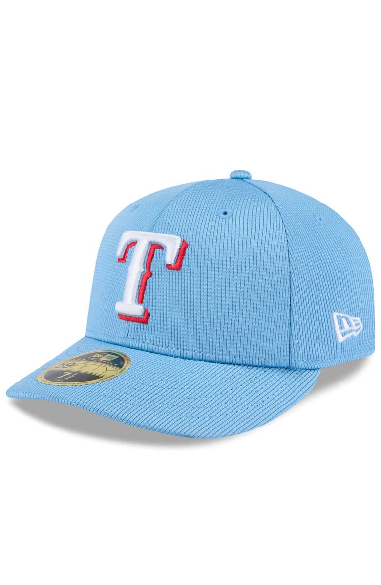 New Era Men's New Era  Light Blue Texas Rangers 2025 Spring Training Low Profile 59FIFTY Fitted Hat, Alternate, color, 