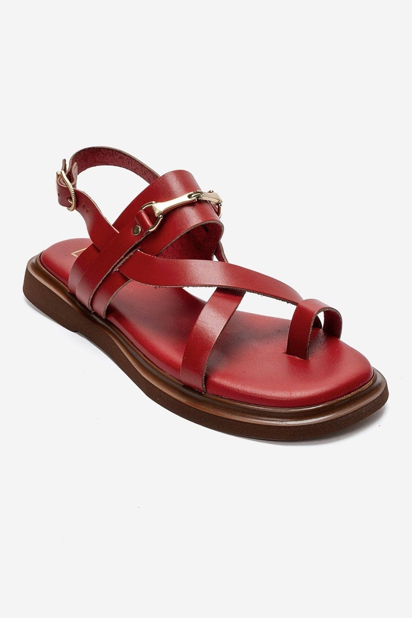 Fabiana Leather Thong Sandal, Alternate, color, Red