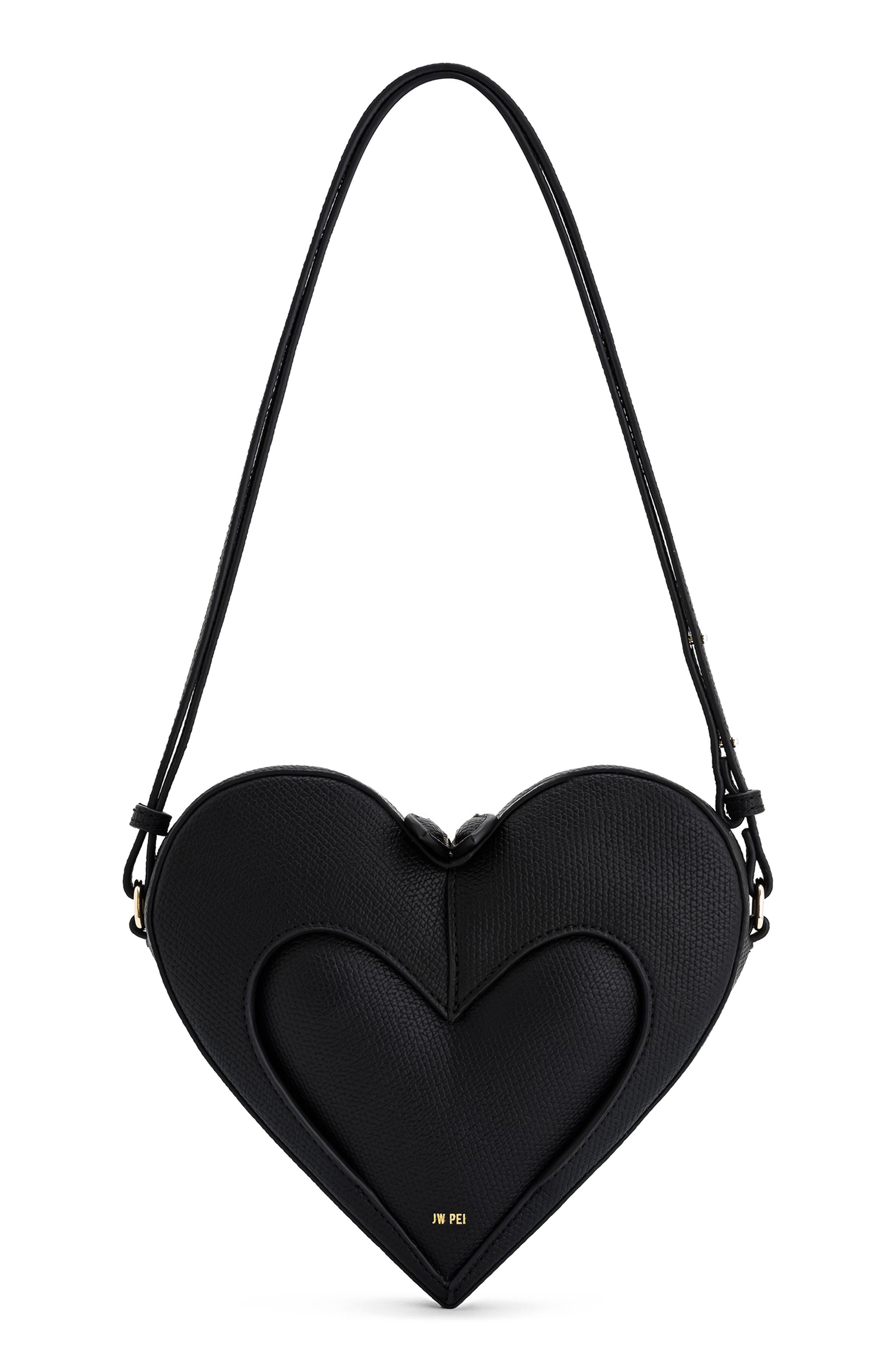 JW PEI Francisca Faux Leather Heart Crossbody Bag, Main, color, 