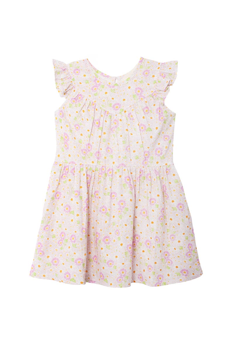 Mabel + Honey Sweet Melody Short Flutter Sleeve Dress, Main, color, Purple