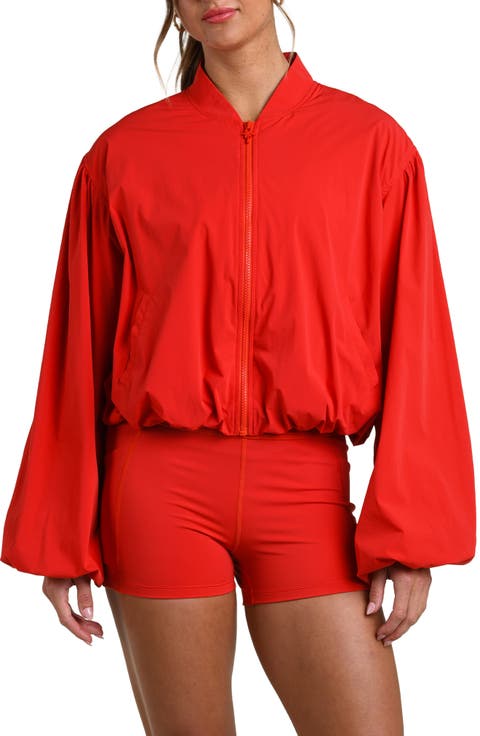 Bishop Sleeve Bomber Jacket