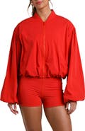 La Blanca Bishop Sleeve Bomber Jacket